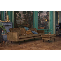 WOOOD Rodeo 3-zits velvet Honing geel